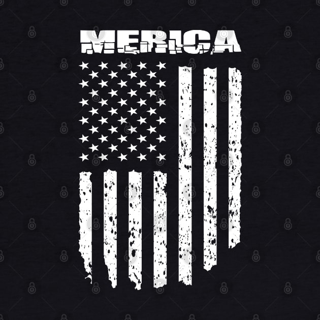 Merica Vintage American Flag Usa Retro by FabulousDesigns